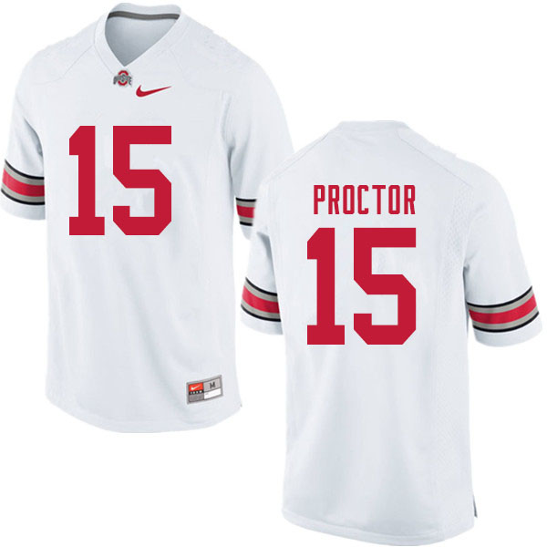 Men #15 Josh Proctor Ohio State Buckeyes College Football Jerseys Sale-White